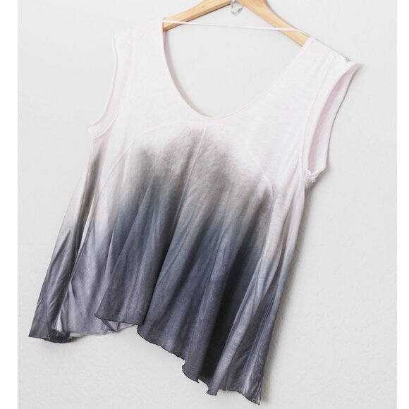 Free People Paradise Dip Dye Tee Lilac Fog Combo Oversized Flowy Knit Beach XS - Picture 10 of 16